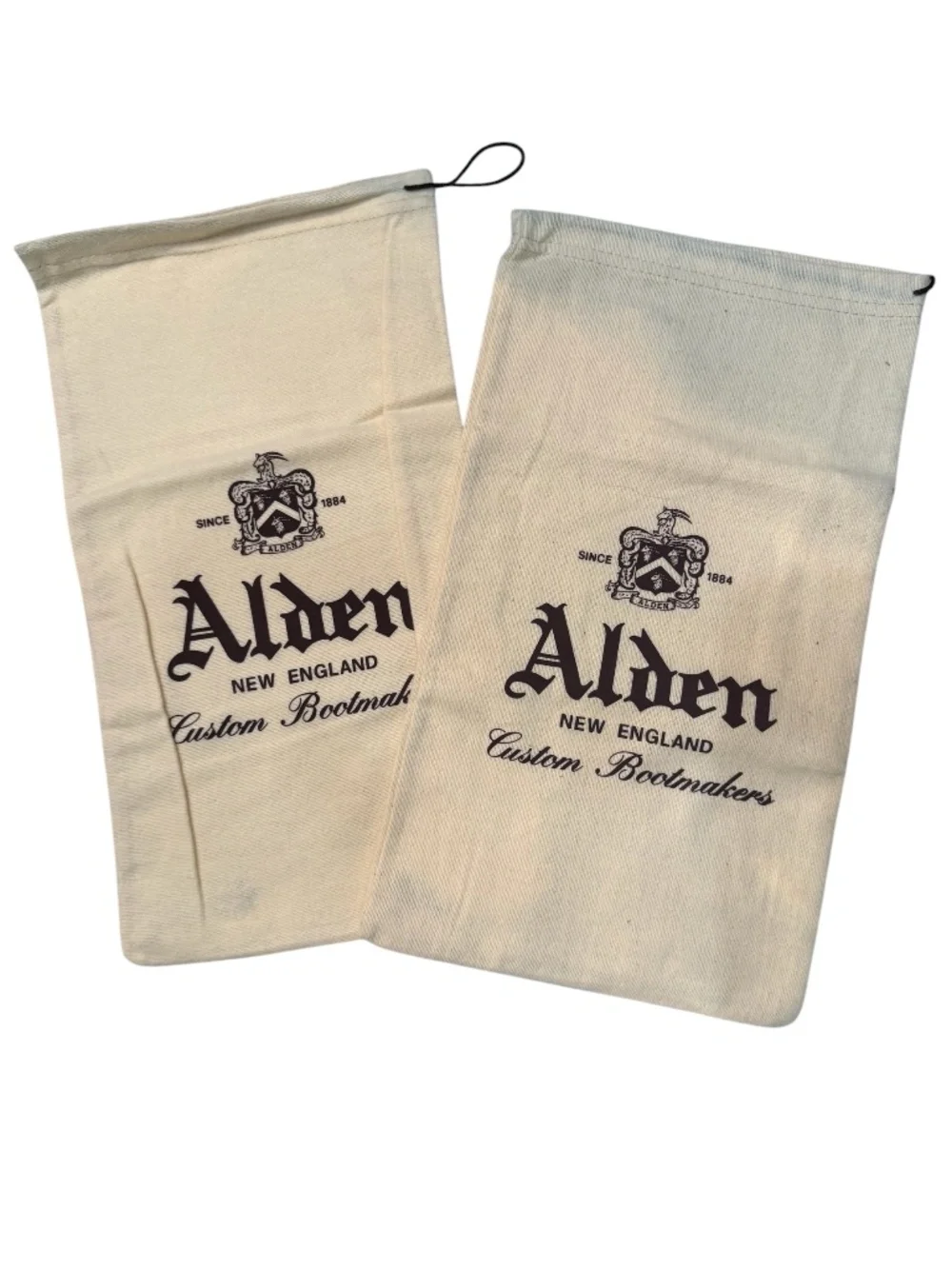 ALDEN New England Custom Bootmaker Cream Cotton Dust Bag Pair 🌟
